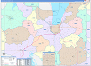 Fond du Lac County Wall Map Color Cast Style